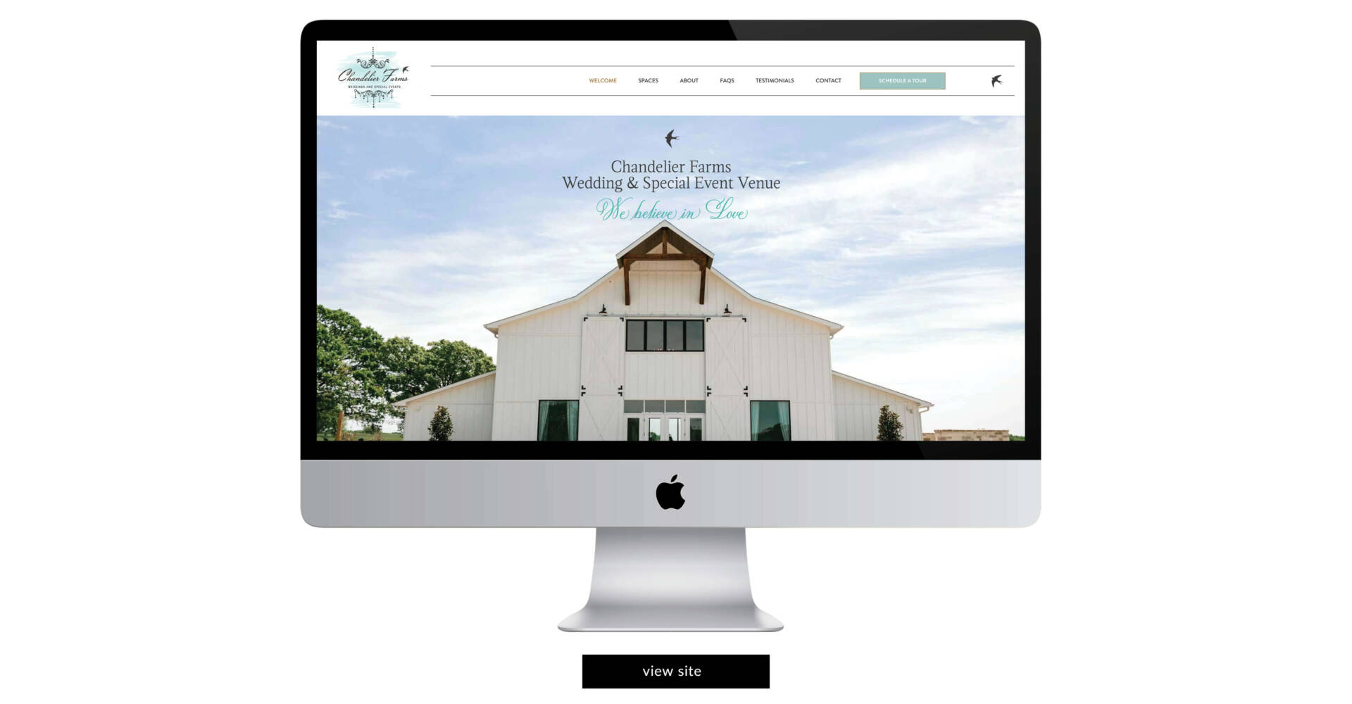 Chandlier Farms_HOuston wedding Venue Custom One-page Website Design